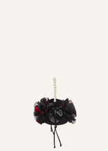 Load image into Gallery viewer, Pearl Magda bag in black floral embroidery