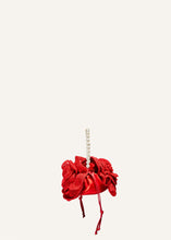 Load image into Gallery viewer, PF23 MAGDA BAG RED SATIN CROCHET PEARL