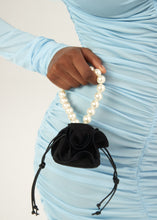 Load image into Gallery viewer, PF23 MICRO MAGDA BAG BLACK SATIN PEARL