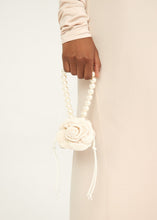 Load image into Gallery viewer, PF23 MICRO MAGDA BAG CREAM SATIN CROCHET PEARL