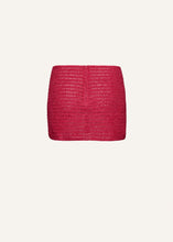 Load image into Gallery viewer, Crochet mini skirt in fuchsia