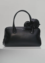 Load and play video in Gallery viewer, Brigitte bag in black leather and silver
