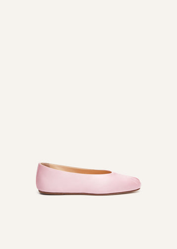 AW23 BALLET FLATS SATIN PINK