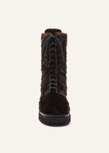 Load image into Gallery viewer, AW23 COMBAT BOOTS FAUX FUR BLACK
