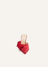 Load image into Gallery viewer, AW23 HIGH MULES SATIN RED PATCH RED
