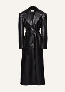 AW23 LEATHER 06 COAT BLACK