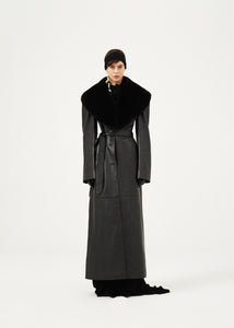 AW23 LEATHER 06 COAT BLACK