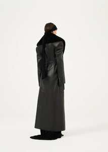 AW23 LEATHER 06 COAT BLACK