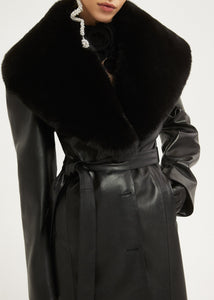 AW23 LEATHER 06 COAT BLACK