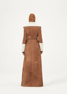 AW23 LEATHER 09 SHEARLING COAT BEIGE