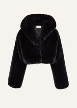 Load image into Gallery viewer, AW23 LEATHER 13 JACKET BLACK FAUX FUR
