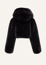 Load image into Gallery viewer, AW23 LEATHER 13 JACKET BLACK FAUX FUR
