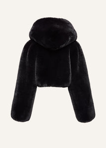 AW23 LEATHER 13 JACKET BLACK FAUX FUR