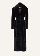 Load image into Gallery viewer, AW23 LEATHER 16 SHEARLING COAT BLACK
