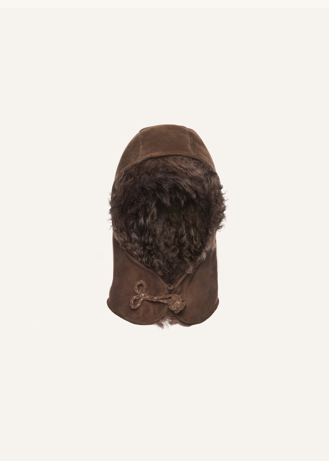 AW23 LEATHER 22 HAT SHEARLING BROWN