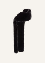 Load image into Gallery viewer, Faux fur scarf in black
