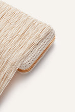 Load image into Gallery viewer, LELIA CLUTCH CREAM FRINGE CROCHET
