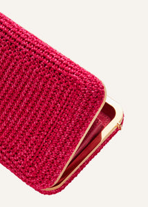 LELIA CLUTCH PINK CROCHET