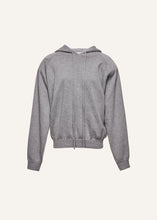 Load image into Gallery viewer, Hooded knit sweater in grey
