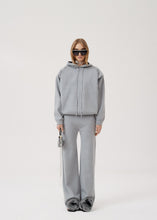 Load image into Gallery viewer, Flare knit jogging pants in grey
