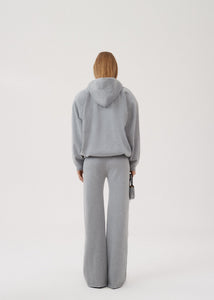 Flare knit jogging pants in grey