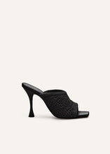 Load image into Gallery viewer, Crochet mule heels in black
