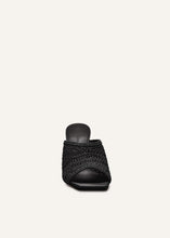 Load image into Gallery viewer, Crochet mule heels in black
