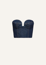 Load image into Gallery viewer, Denim corset top in indigo
