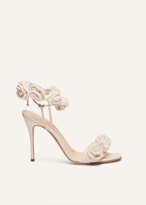 PF23 FLOWER SANDALS CROCHET CREAM