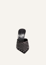 Load image into Gallery viewer, PF23 HEEL MULES BLACK CRYSTALS
