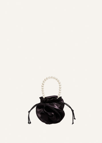 PF23 MAGDA BAG BLACK SATIN PEARL