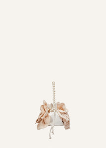 PF23 MAGDA BAG CREAM SATIN CROCHET PEARL