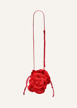 Load image into Gallery viewer, Pearl Magda bag in red crochet
