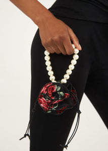 PF23 MICRO MAGDA BAG BLACK PRINT PEARL