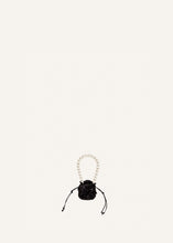 Load image into Gallery viewer, Micro pearl Magda bag in black satin
