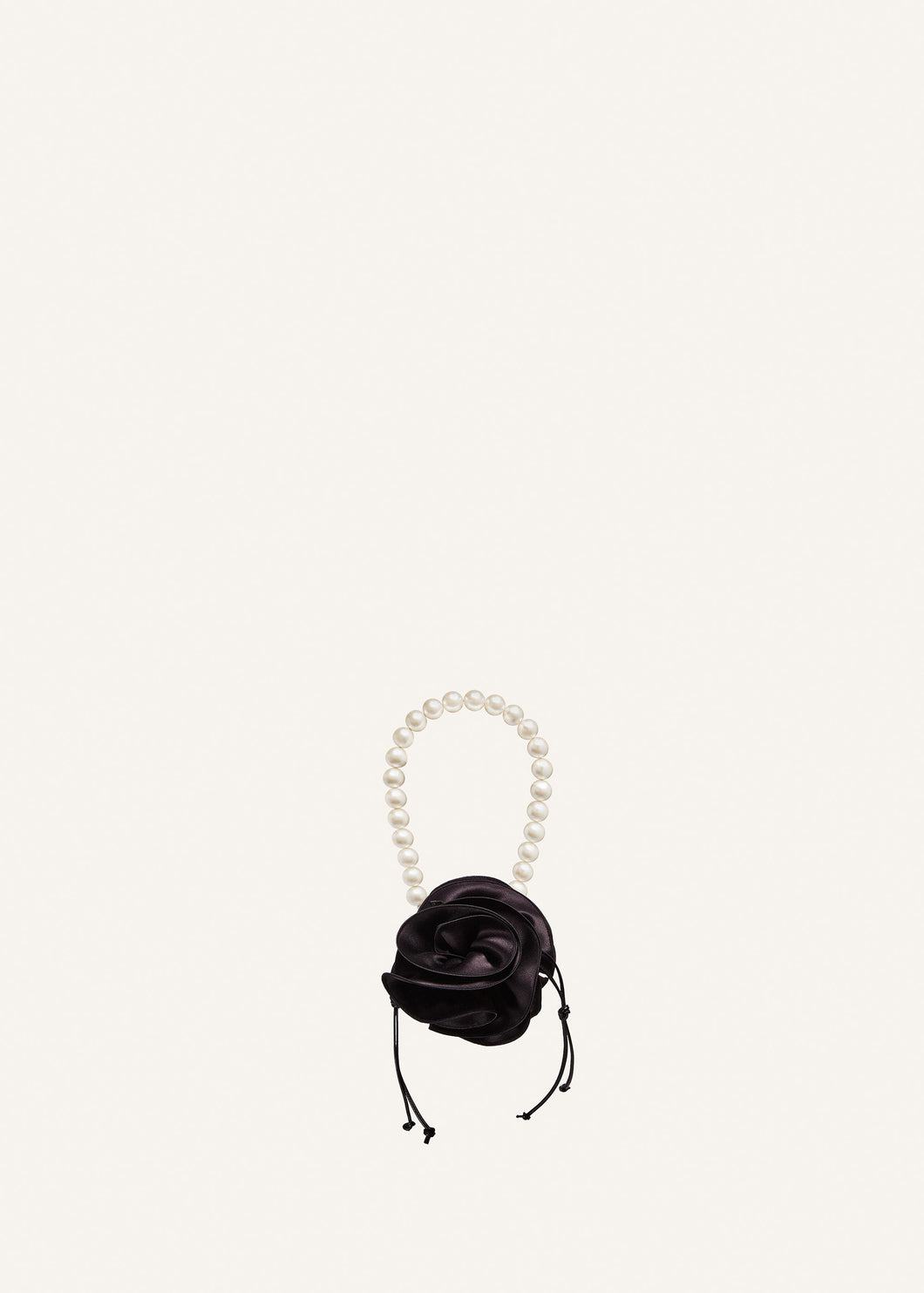 PF23 SMALL MAGDA BAG BLACK SATIN PEARL