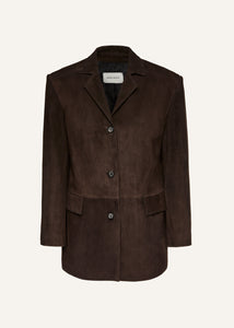 PF24 LEATHER 13 JACKET BROWN SUEDE