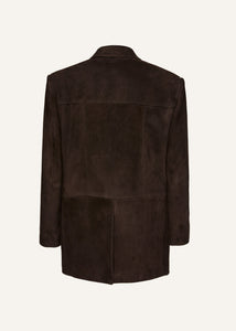 PF24 LEATHER 13 JACKET BROWN SUEDE