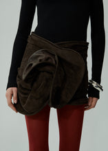 Load image into Gallery viewer, PF24 LEATHER 14 SKIRT BROWN SUEDE
