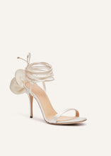 Load image into Gallery viewer, RE23 FLOWER SHOES IVORY SATIN
