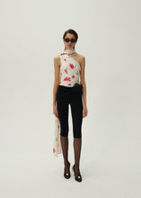 Load image into Gallery viewer, Jersey wrap neck top in cream print
