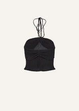 Load image into Gallery viewer, Pearl halterneck tube top in black
