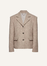 Load image into Gallery viewer, Single breasted short alpaca coat in beige
