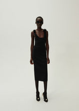 Load image into Gallery viewer, Muslin straps tube dress in black
