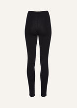 Load image into Gallery viewer, Skinny knitwear leggings in black
