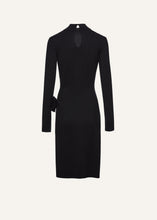 Load image into Gallery viewer, High neck knit midi dress in black
