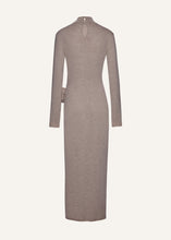 Load image into Gallery viewer, High neck knit maxi dress in beige
