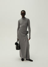 Load image into Gallery viewer, High neck knit maxi dress in grey
