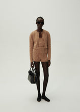 Load image into Gallery viewer, Cropped mohair cardigan in caramel
