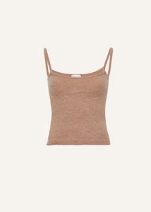 Mohair tank top in caramel